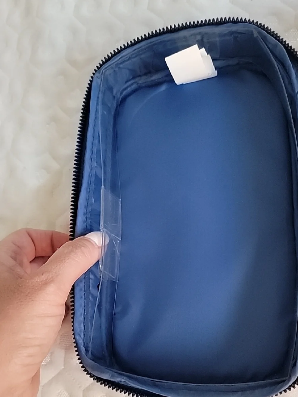 Life Is Good Slate Blue Double Compartment Cosmetic Pouch